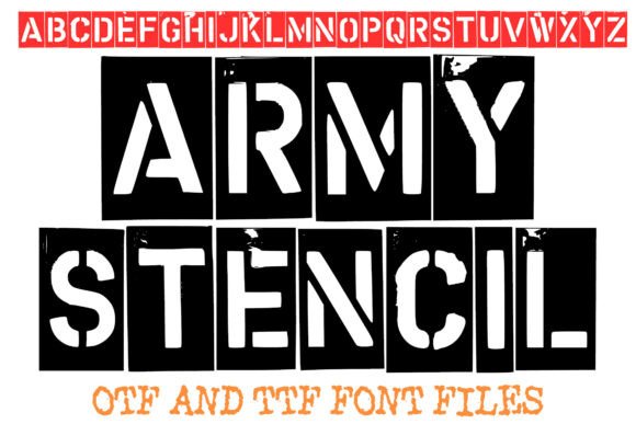 Army Stencil: A Rugged Typeface for Bold, Industrial Design Projects