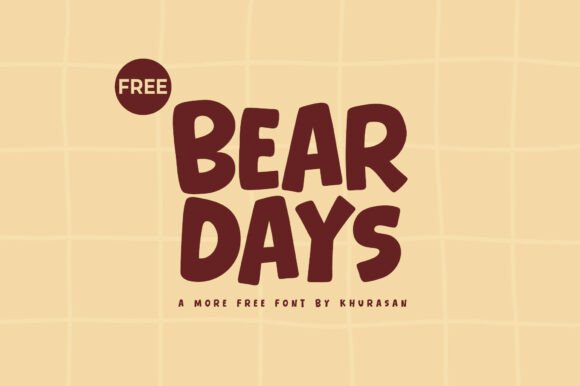 Bear Days: The Modern Display Font That Brings Cuteness and Creativity to Your Designs