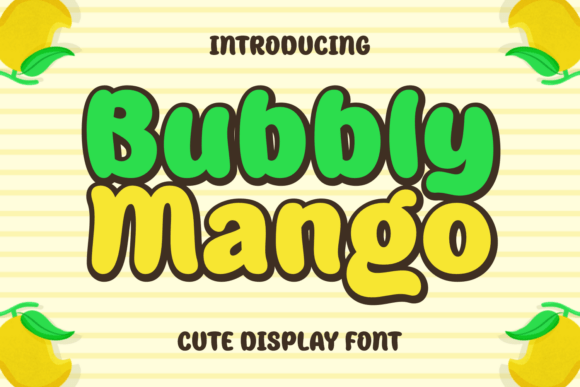 Bubbly Mango: A Playful Font for Creative Expression
