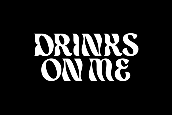 Drinks on Me: A Bold Curvy Font for Impactful Design
