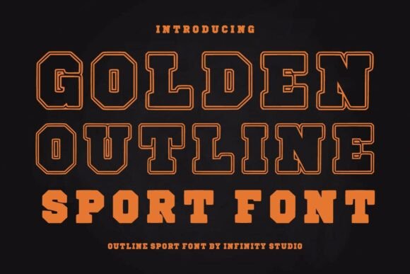 Golden Outline: The Bold Vintage Font for Dynamic Branding Projects